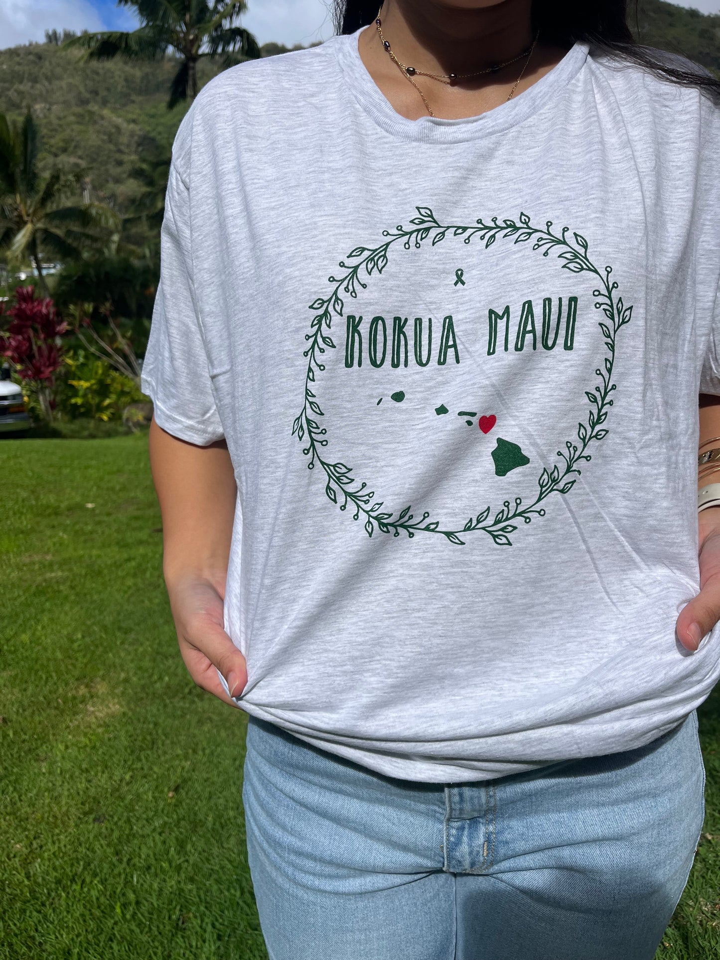 KOKUA MAUI T-SHIRT (Gray Short-Sleeve)