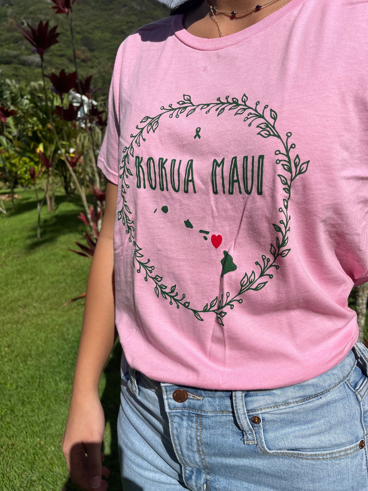 KOKUA MAUI T-SHIRT (Pink Women's Short-Sleeve)
