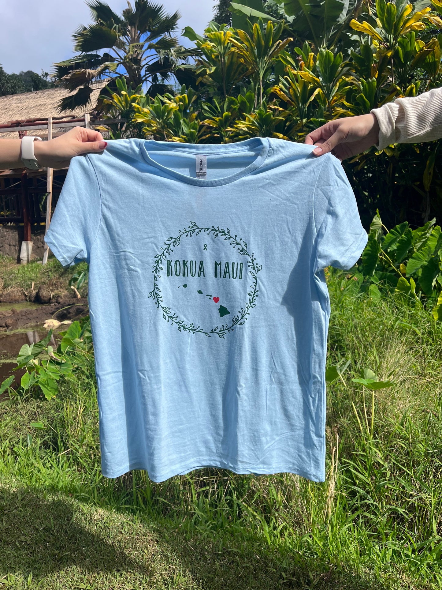 KOKUA MAUI T-SHIRT (Blue Women's Short-Sleeve)