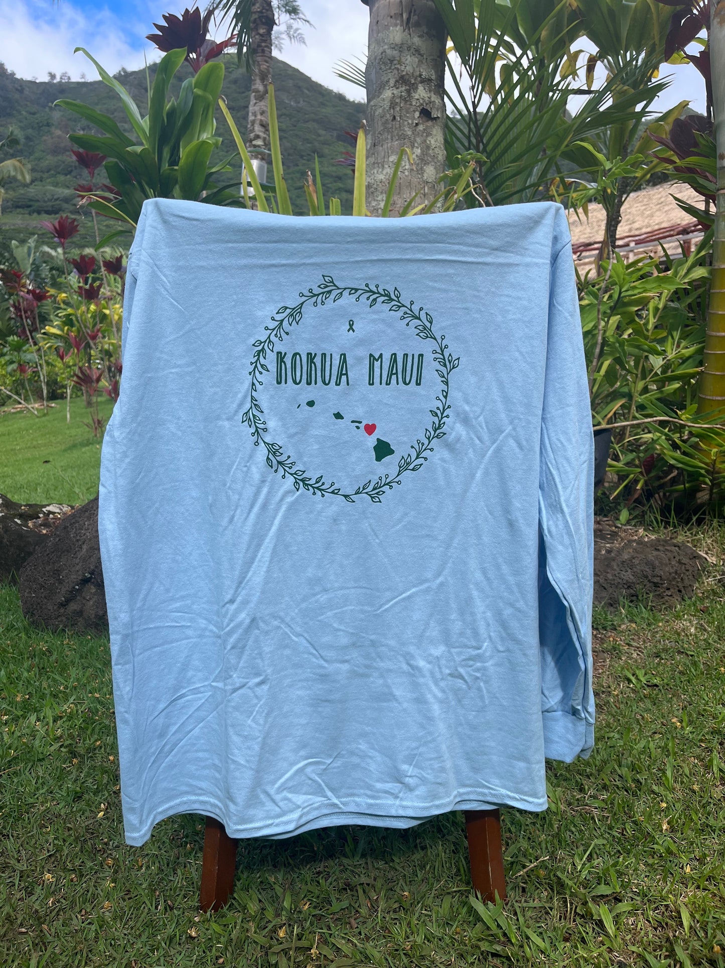 KOKUA MAUI T-SHIRT (Blue Long-Sleeve)