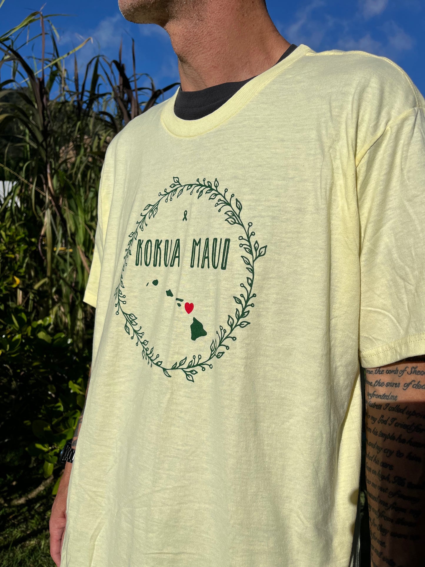 KOKUA MAUI T-SHIRT (Yellow Short-Sleeve)
