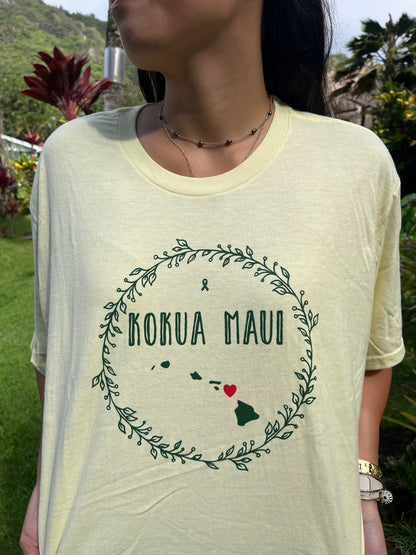 KOKUA MAUI T-SHIRT (Yellow Short-Sleeve)