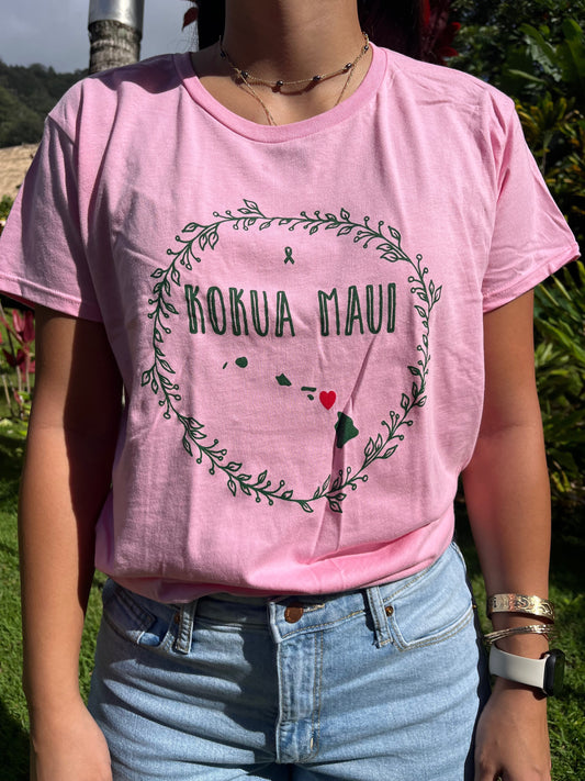 KOKUA MAUI T-SHIRT (Pink Women's Short-Sleeve)