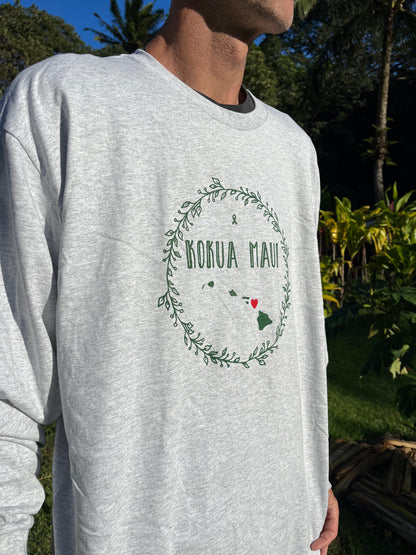 KOKUA MAUI T-SHIRT (Gray Long-Sleeve)